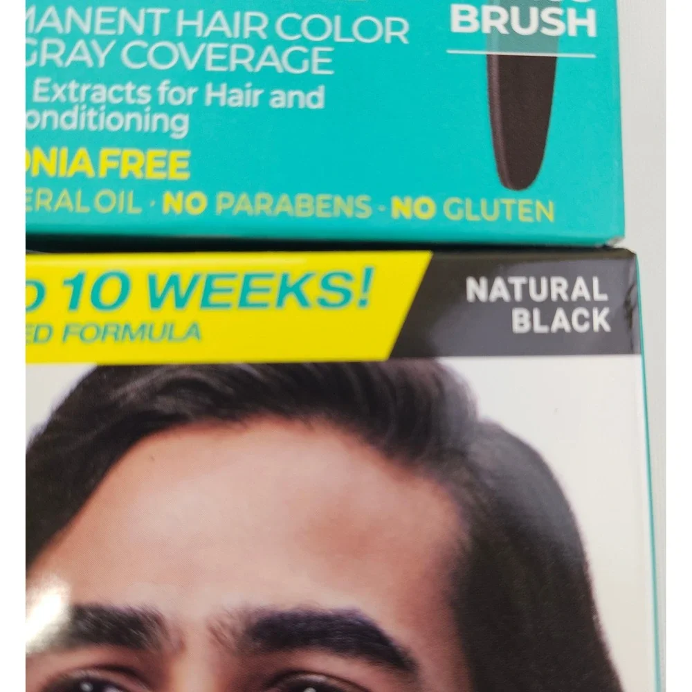 4pk Red by Kiss Quick Cover Men‎ Permanent Hair Color Natural Black QMC03 Beard